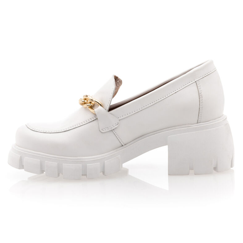 Weiße Damen-Loafer/Bootsschuhe