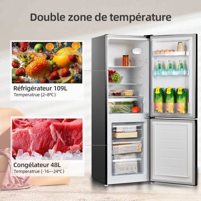 CHiQ CBM159LEBD, 157-liter Fridge Freezer, 144cm High, Low Frost, Class D, Low Noise