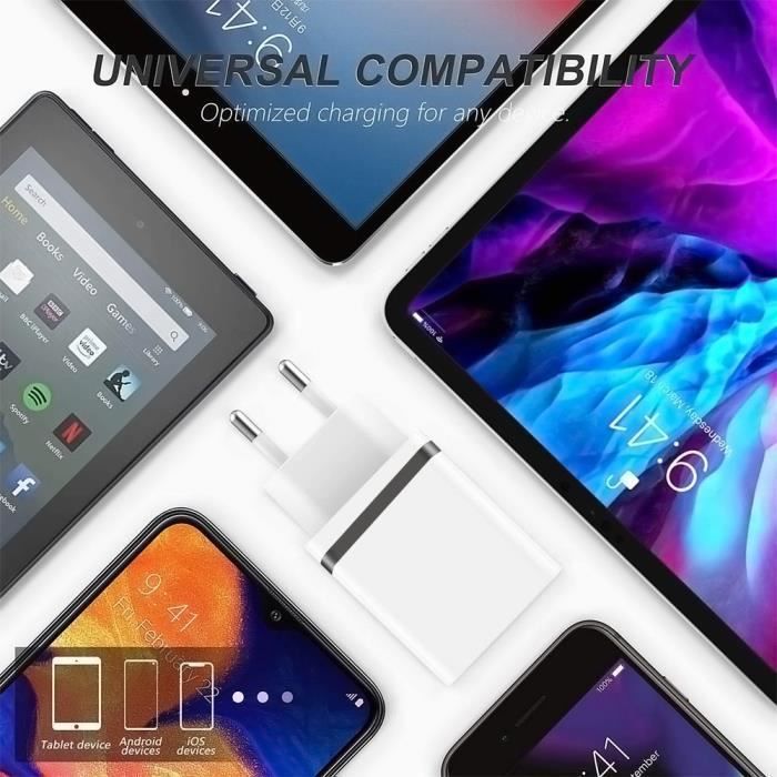 2-Port PD + QC 3.0 Fast Charger - Xiaomi - 13 - 13 Pro - 13 Ultra - 1M USB-C Cable - Compact