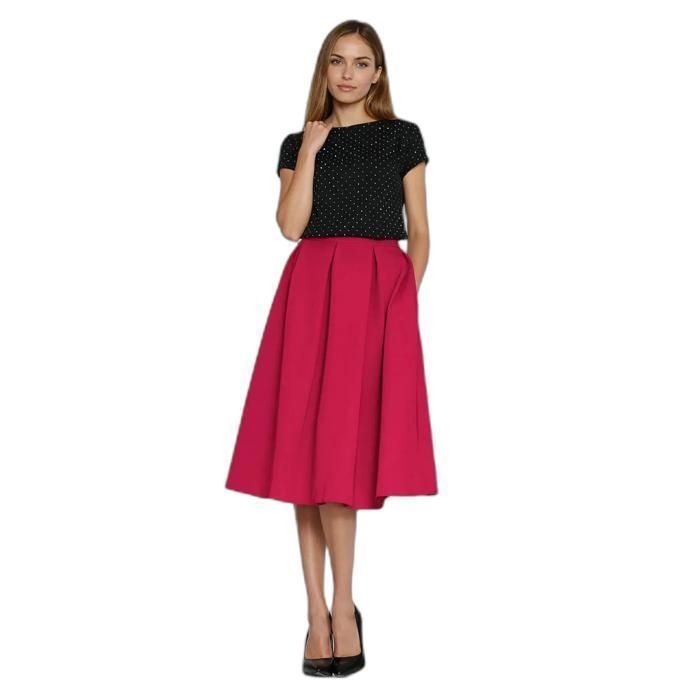 Saia midi evasê feminina Nife