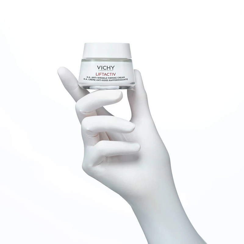 Vichy Liftactiv HA Creme Anti-Rugas Firmador para dia, ideal para pele seca e muito seca.