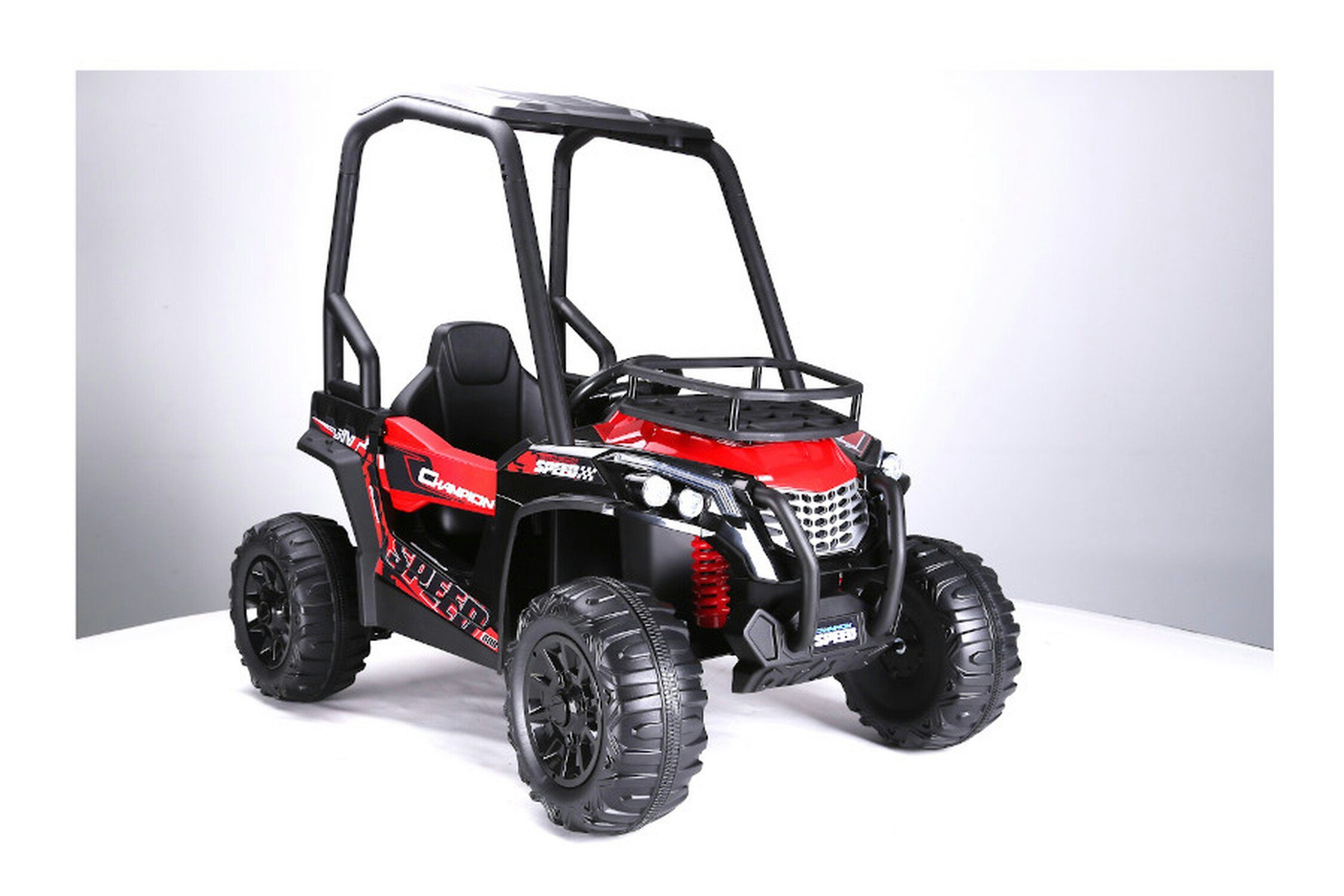 Elektrické dětské auto TPFLiving Buggy 370 - motor: 2 x 120W - baterie: 2 x 12 V/10 Ah, nosnost 40 kg, dětské auto - elektrická kočárek s koženou sedačkou a bezpečnostním pásem