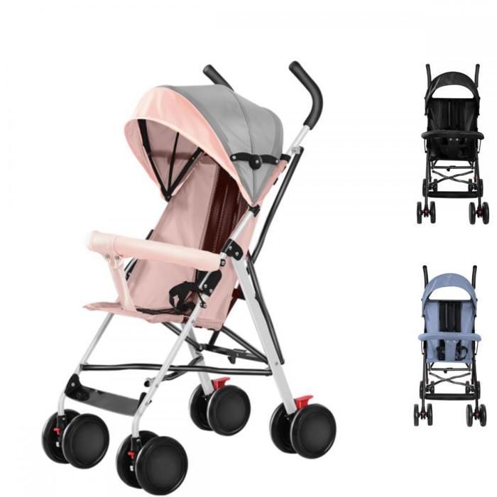 Passeggino XUANYU - Passeggino compatto - Per bambini dalla nascita fino a 6 mesi - Con parapioggia + ruote in EVA - Rosa