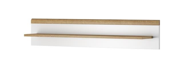 Półka wisząca  PRIMO 107 cm Biały   Dąb Riviera