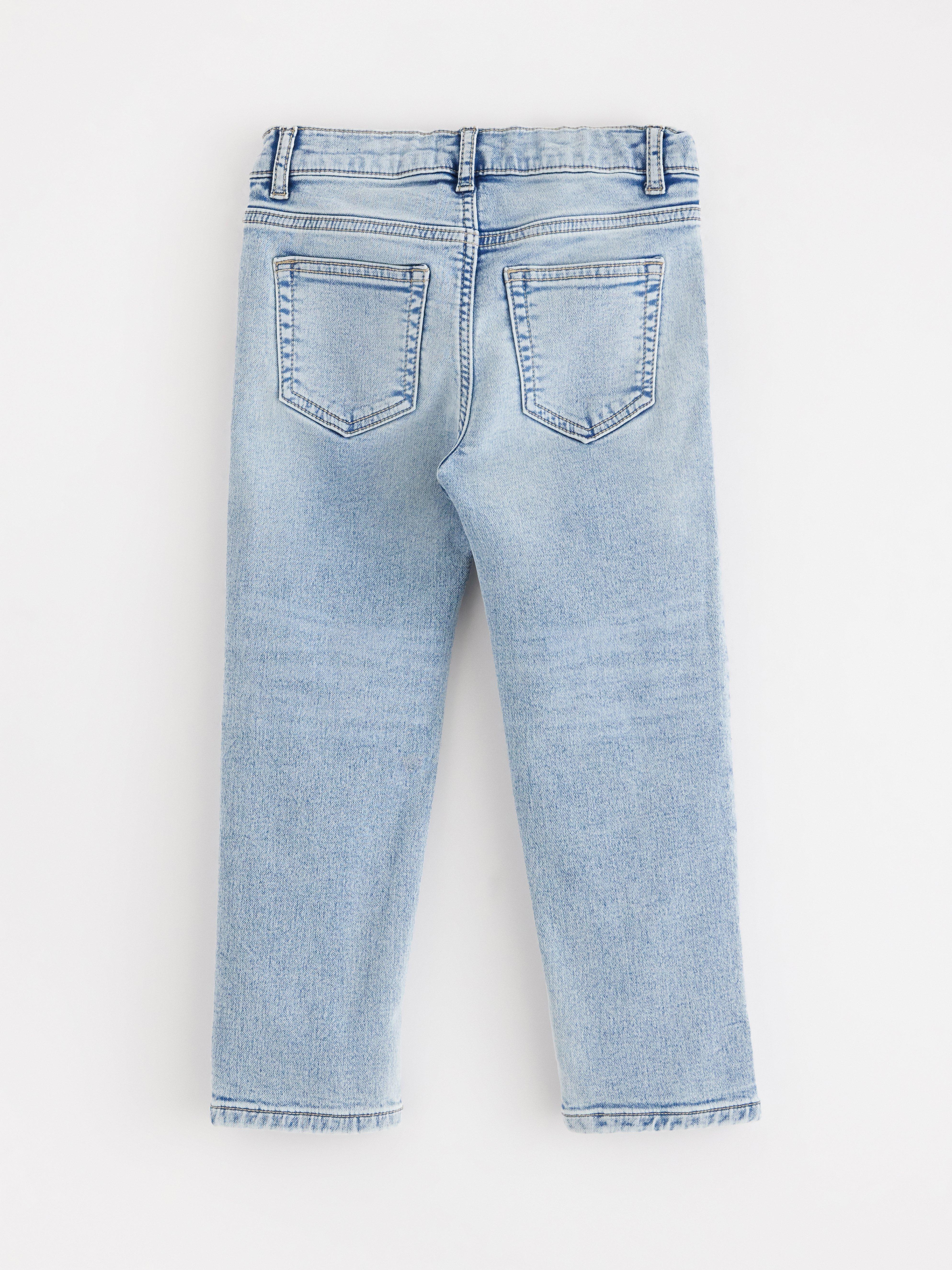 STAFFAN Jeans de pierna recta en denimtrikå Denim claro