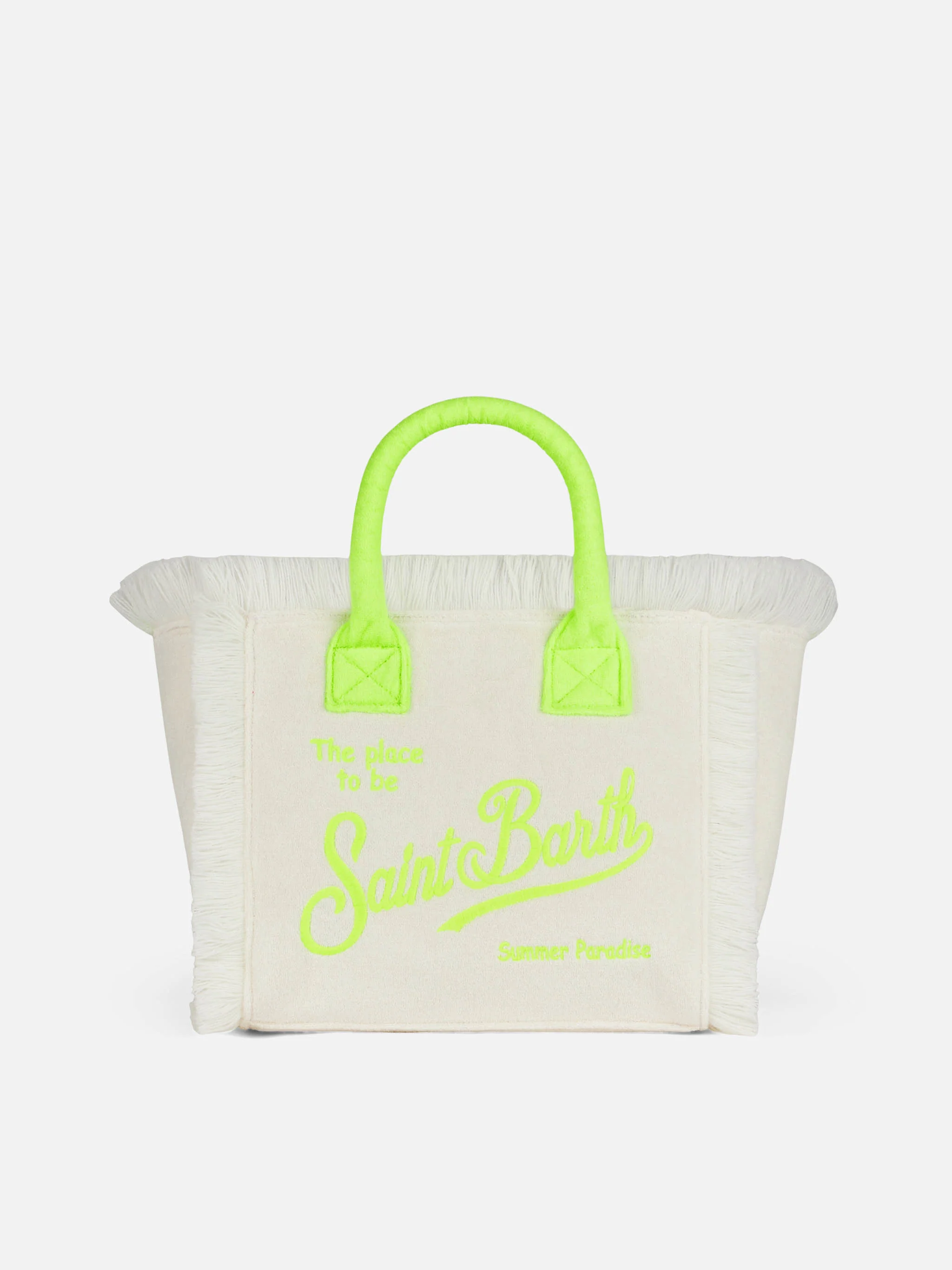 Witte badstof tas van Colette met Saint Barth-logo