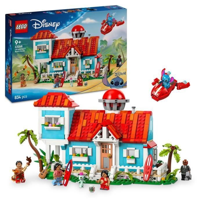 LEGO® ǀ Disney Lilo & Stitch Beach House Building Set for Kids and Fans 43268