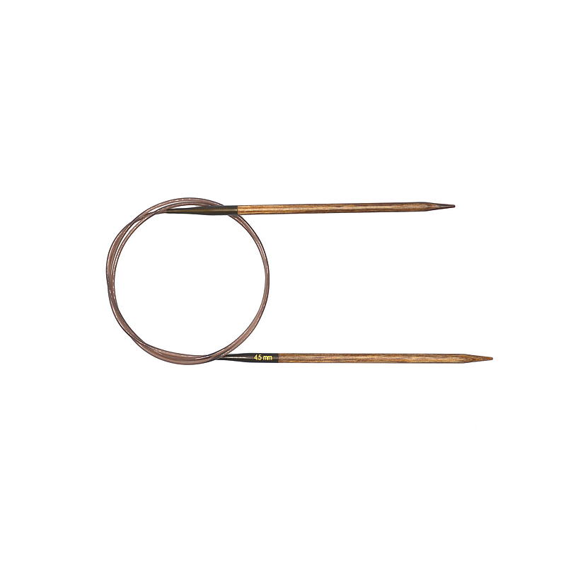 Aguja circular de 80 cm y 4,5 mm de abedul