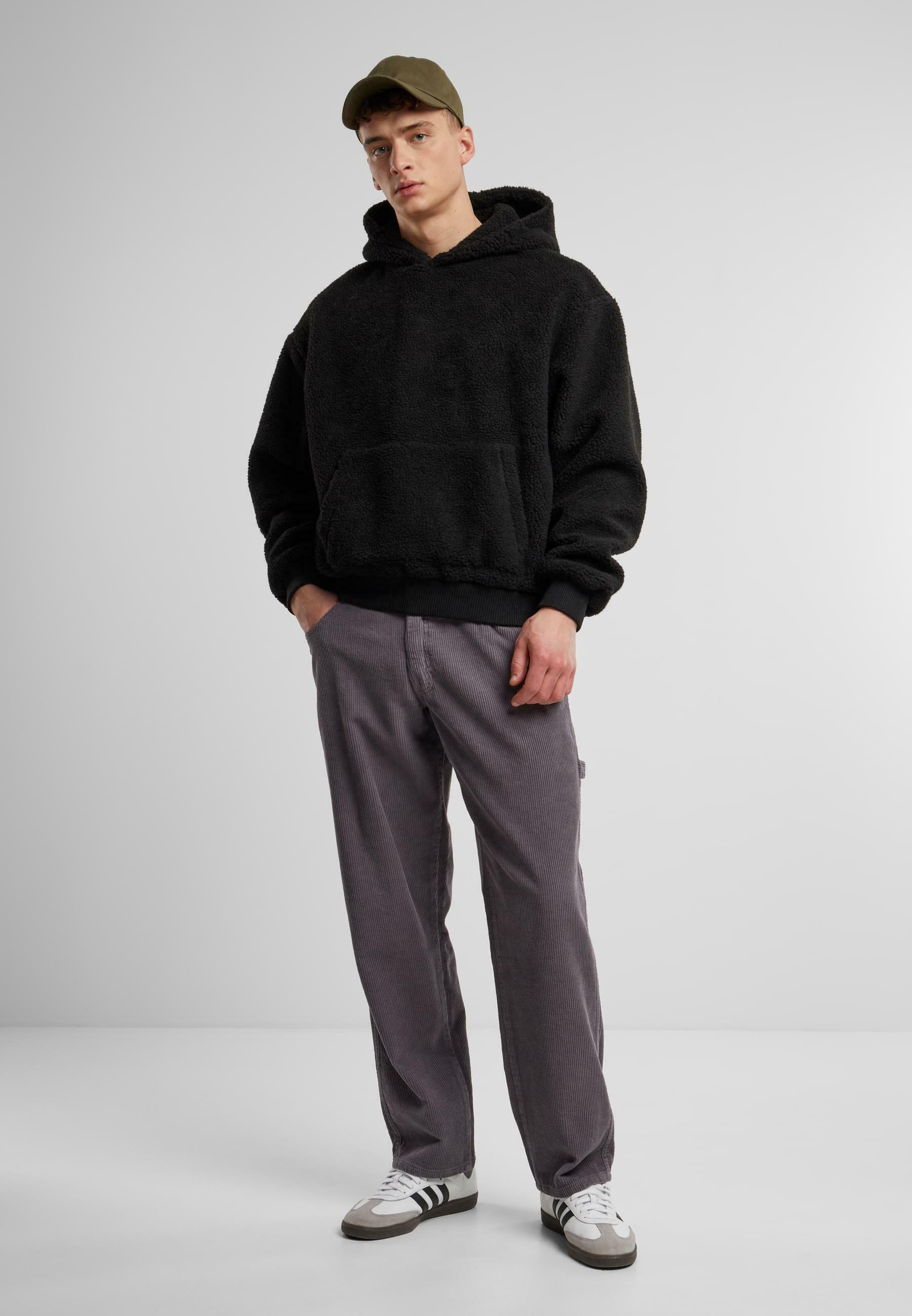 Felpa con cappuccio Urban Classics TEDDY - nera