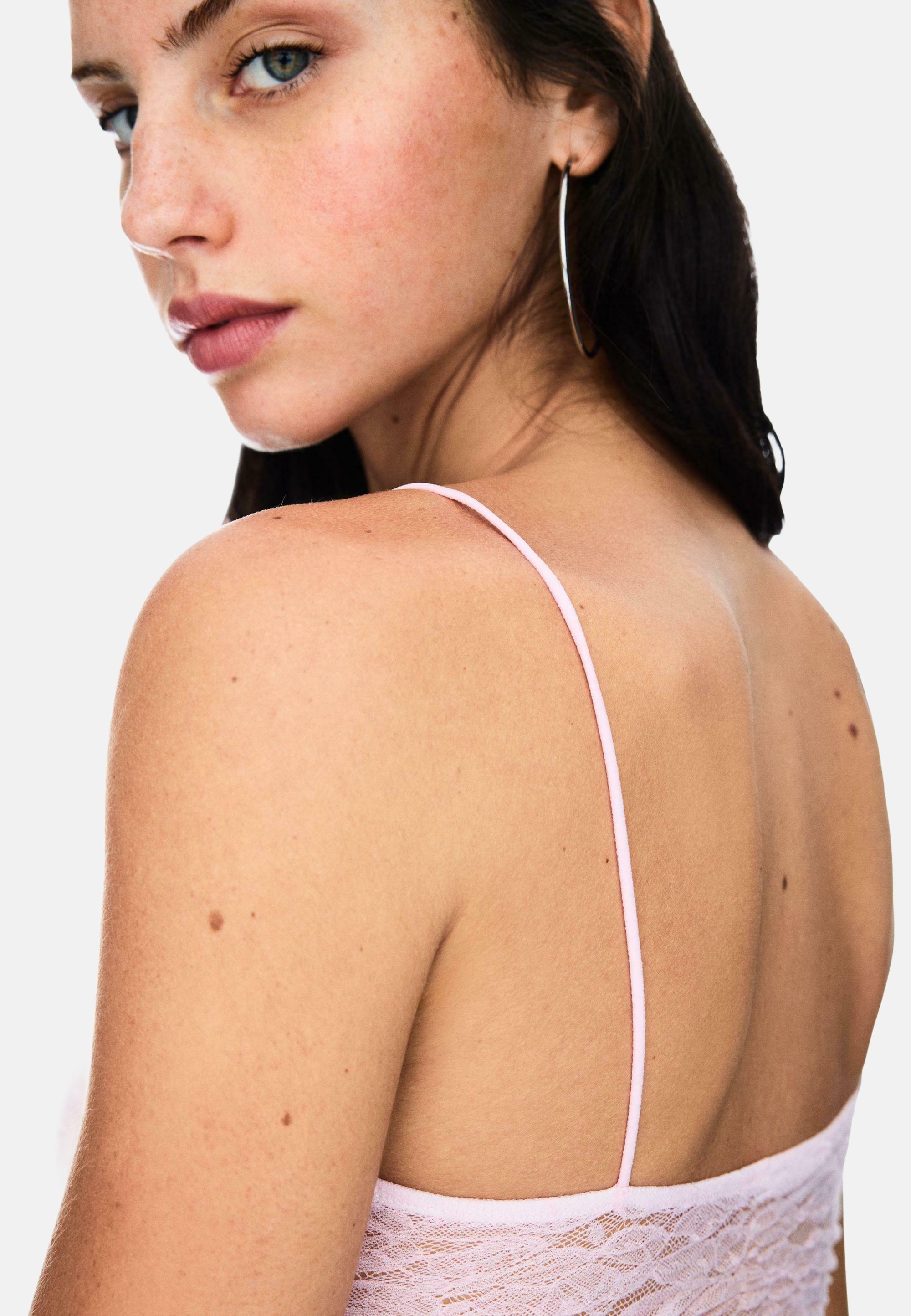 Bershka STRAPPY - Top - rosa chiaro