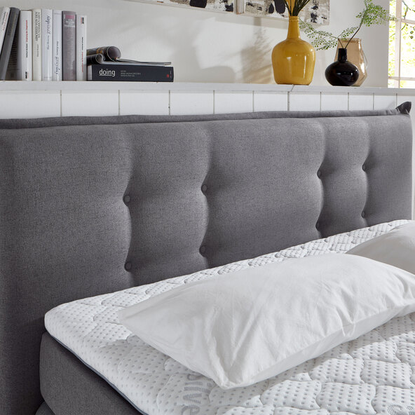Boxspringbett Classic, γκρι, 140 x 200 εκ.