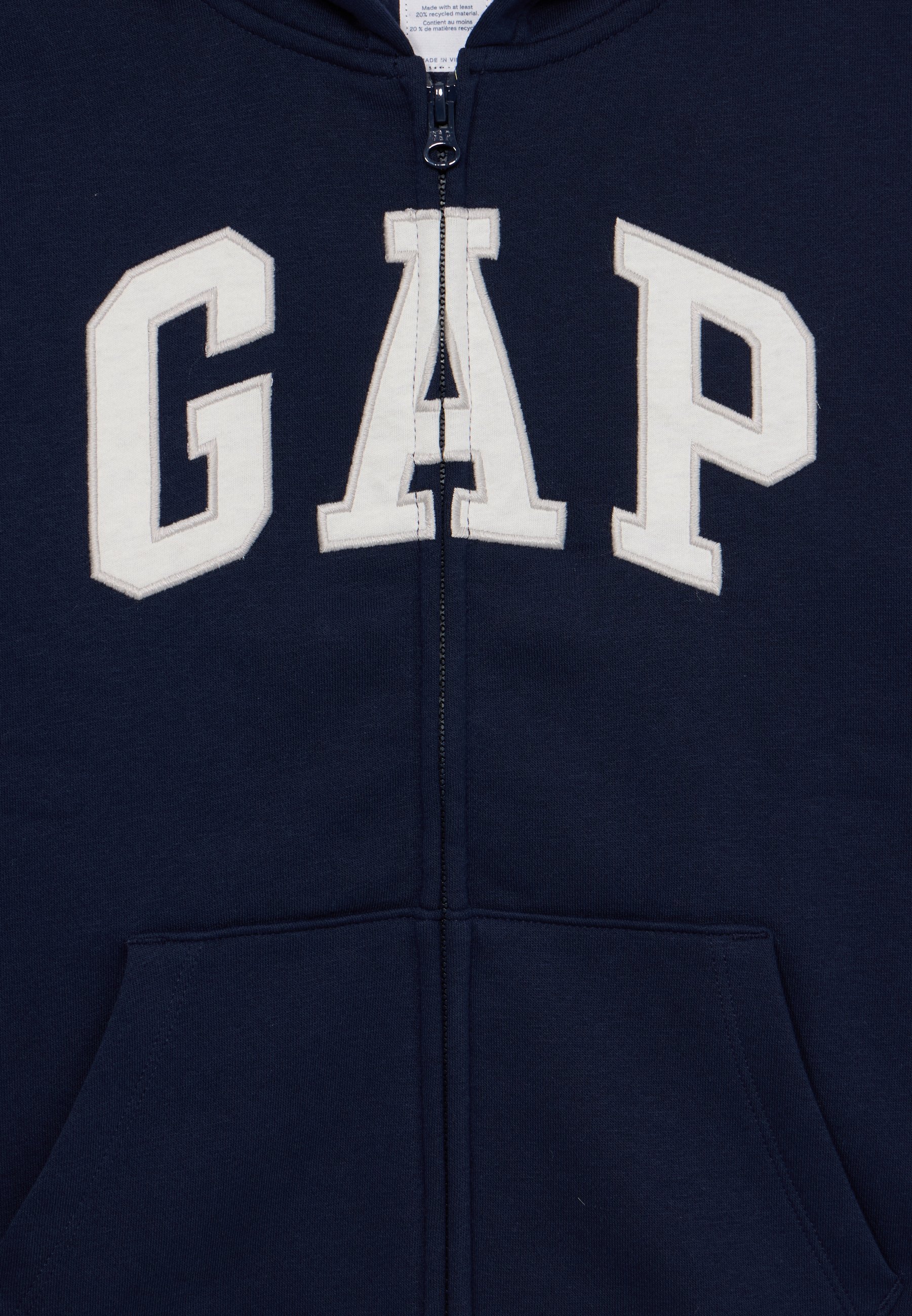 GAP KIDS RELAXED GAP LOGO ZIP HOODIE - Hettegenser - black