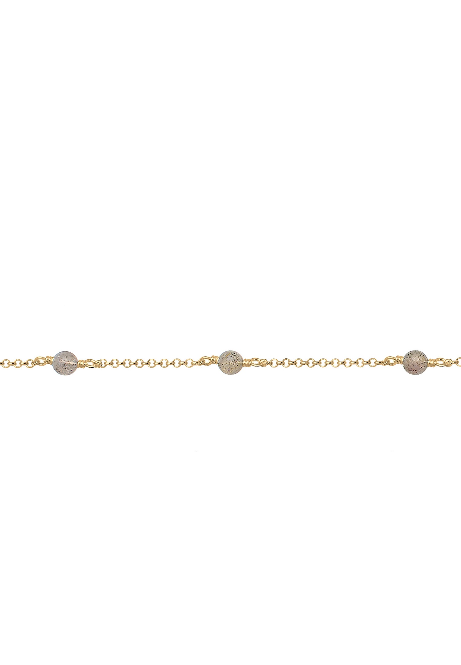 Elli Chaîne à pois pour dames Balles de Labradorite Boho 925 Argent