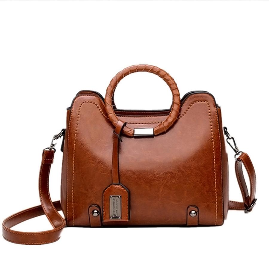 Sac à main femme avec anneau, sac rétro tendance, sac bandoulière coréen, sac messager simple et sauvage