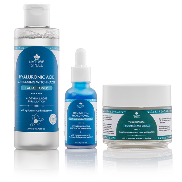 Set per la cura della pelle anti-età con acido ialuronico Nature Spell
