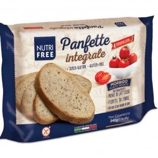 NUTRIFREE Panfette Nutri Free, pan integral en rebanadas sin gluten, 340 g