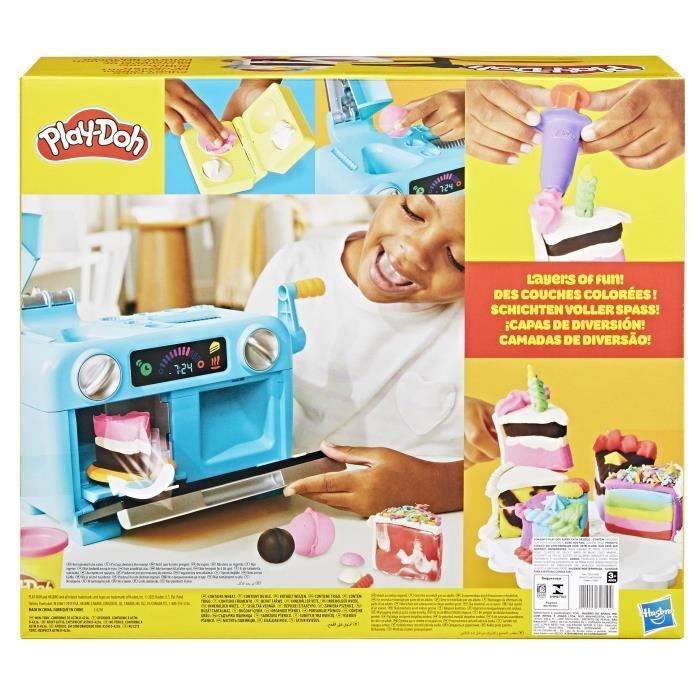 Play-Doh My Pretty Slice of Cake, horno de juguete, accesorios de cocina de juguete y 11 botes de plastilina, para mayores de 3 años.
