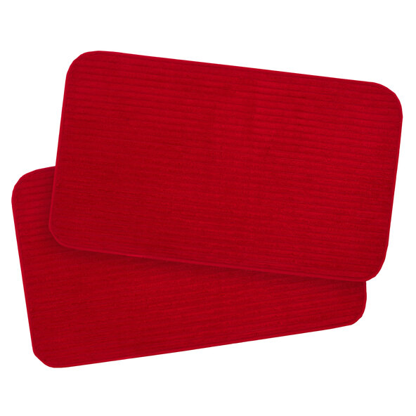 Badteppich Berlin in Cord Optik, 2-delige set, 50 x 70 cm, bordeaux