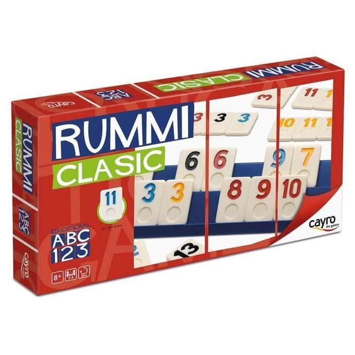 Cayro Classic Rummi Bordspel - Meerkleurig - 19x35x5 cm
