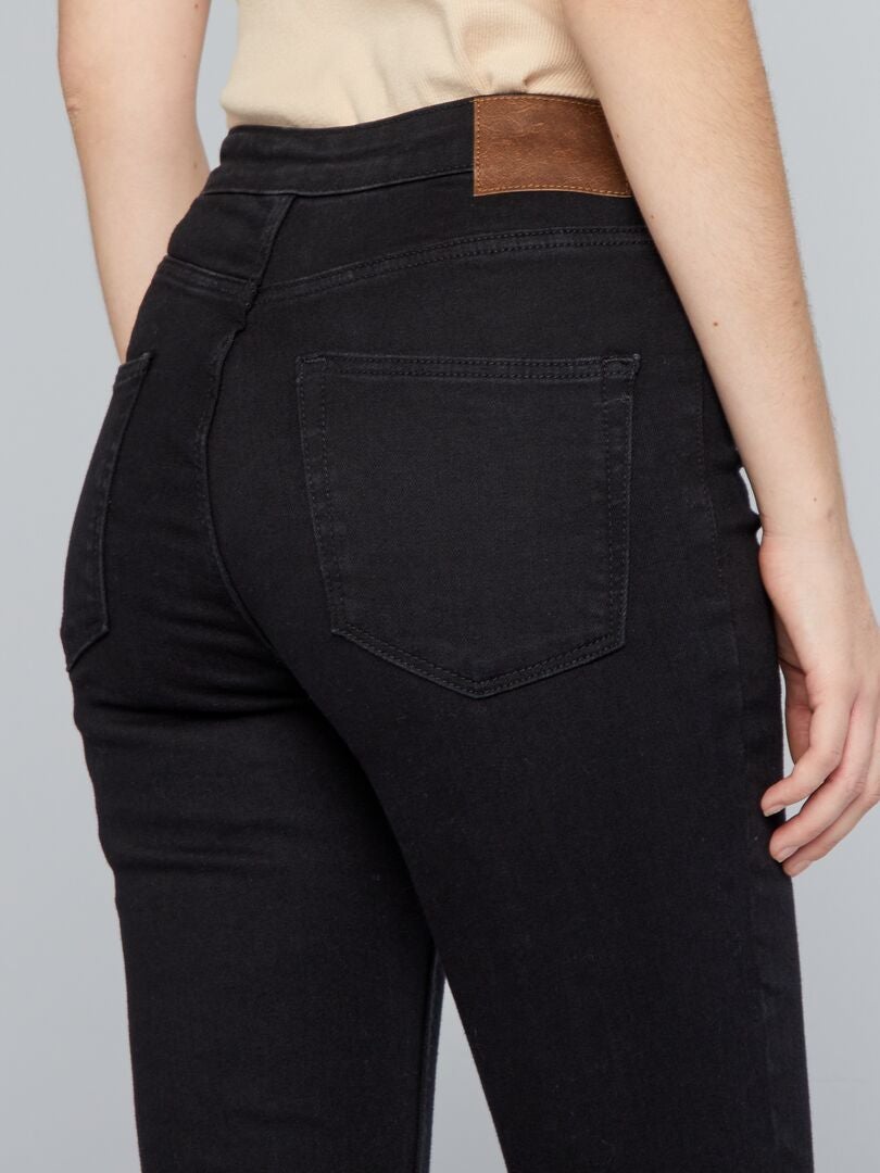Jeansy dzwony/bootcut z wysokim stanem - CZARNE