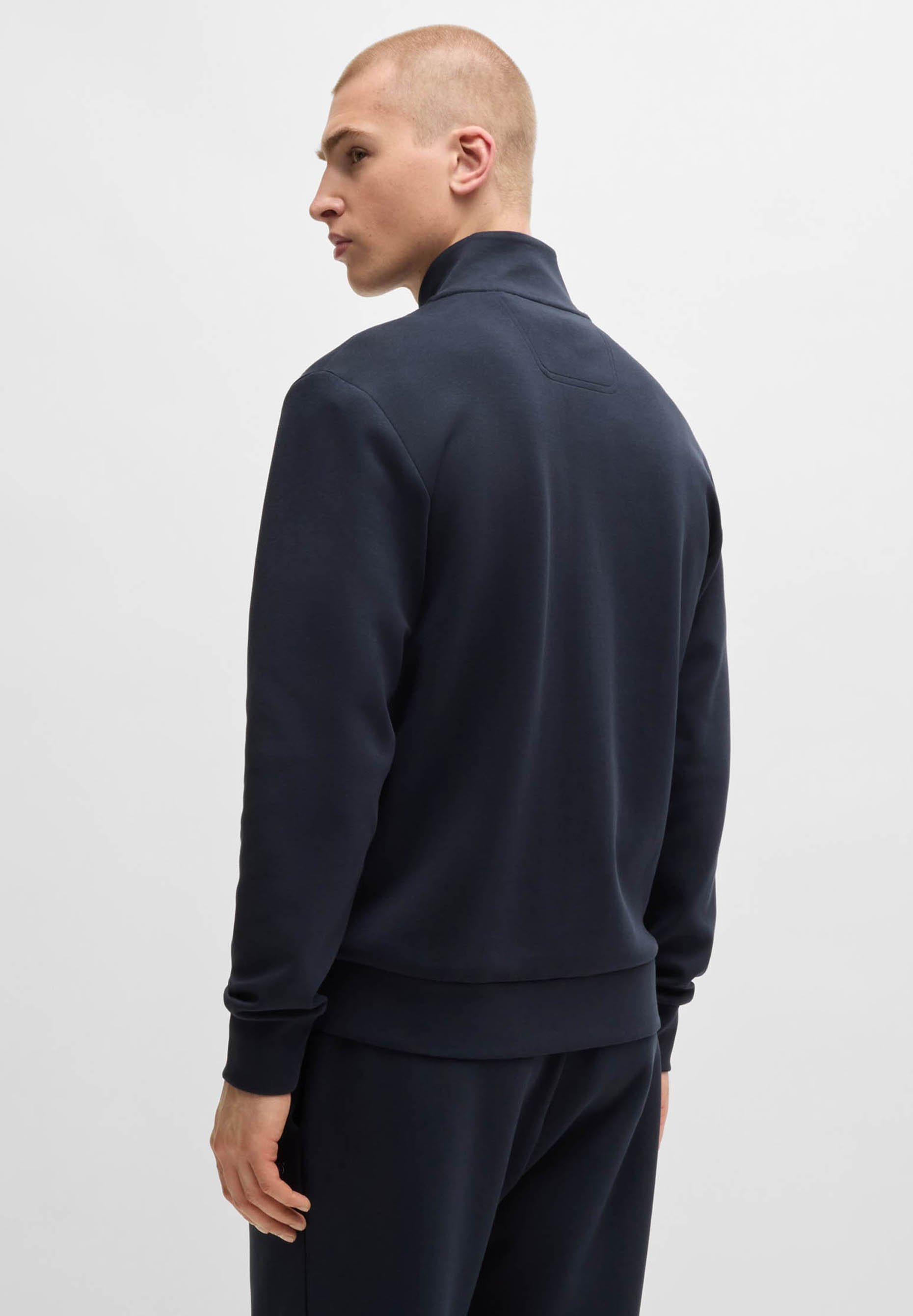 BOSS SKAZ - Sweat-shirt zippé - bleu foncé