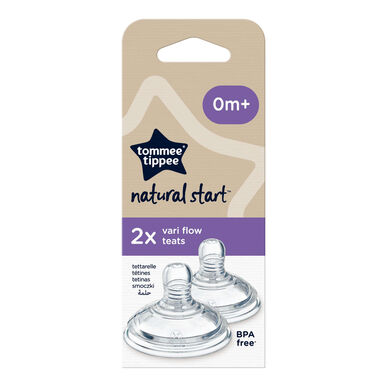Tommee Tippee dudlíky s proměnným průtokem Natural Start 2 kusy 2 kusy