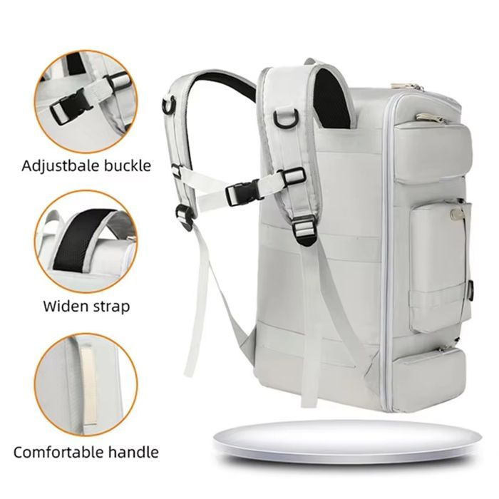 Mochila de viaje de gran capacidad para mujer, bolso de fin de semana multifuncional, bolso de mano para salidas cortas, ocio, negocios, equipaje, color negro.