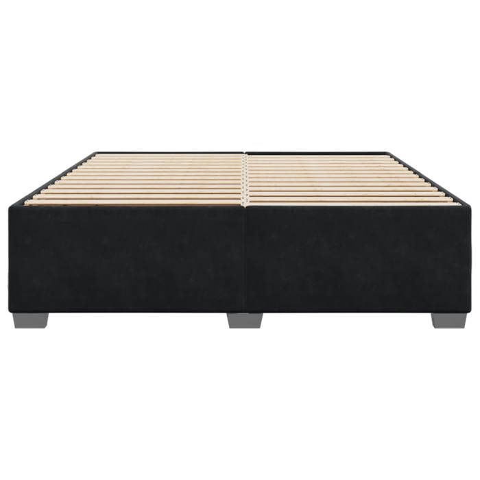 Cama doble CHIC para adultos - 180x200 cm. Estructura de cama negra de terciopelo de 180x200 cm. #Sara92127
