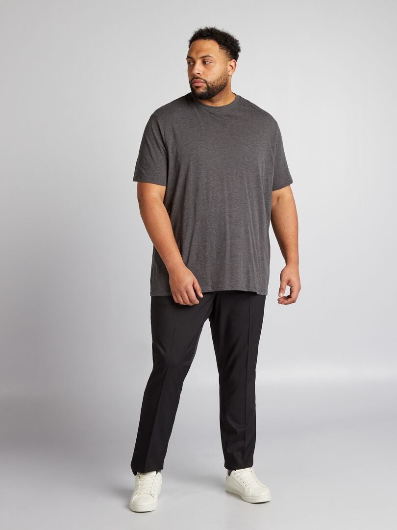 Pantalones de traje ajustados - Negro