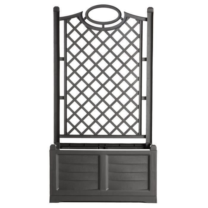 Losse plantenbak met klimrek 8042.5150 cm - Glooke Selected - Zwart - Rechthoekig