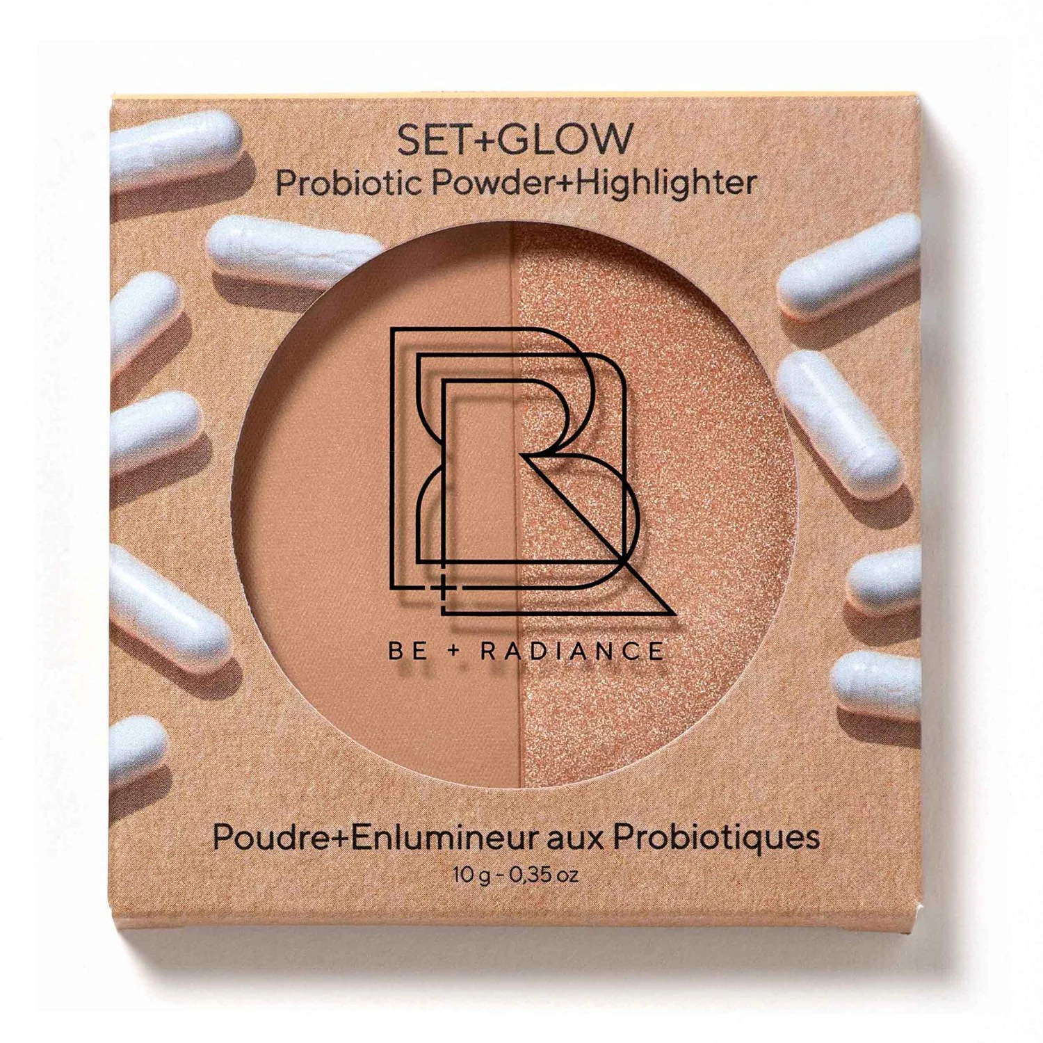 BE + Radiance SET+GLOW Poudre+Enlumineur aux Probiotiques