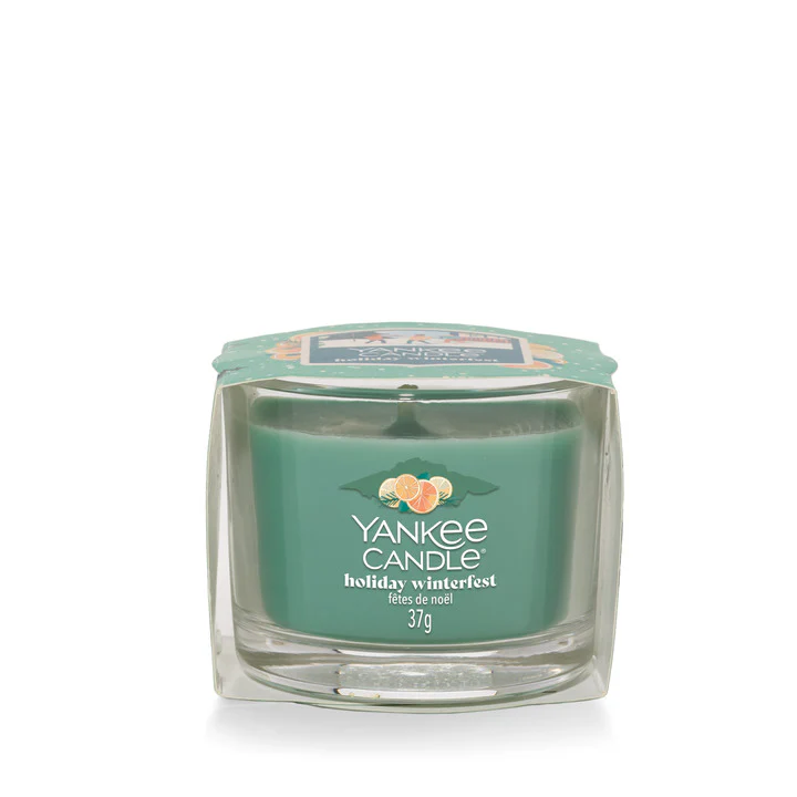 Filled Votive Candles Holiday Winterfest - Candela Profumata
