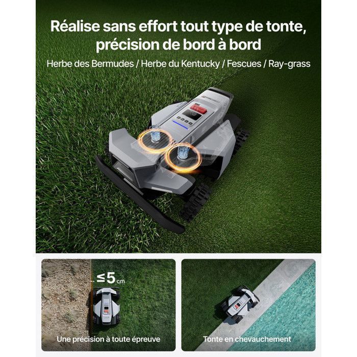 Segway Navimow X420 Robot tagliaerba + Garage X, perimetro wireless 2000 m², AWD + NRTK + visione a 360°, pendenza 84%, mappatura automatica