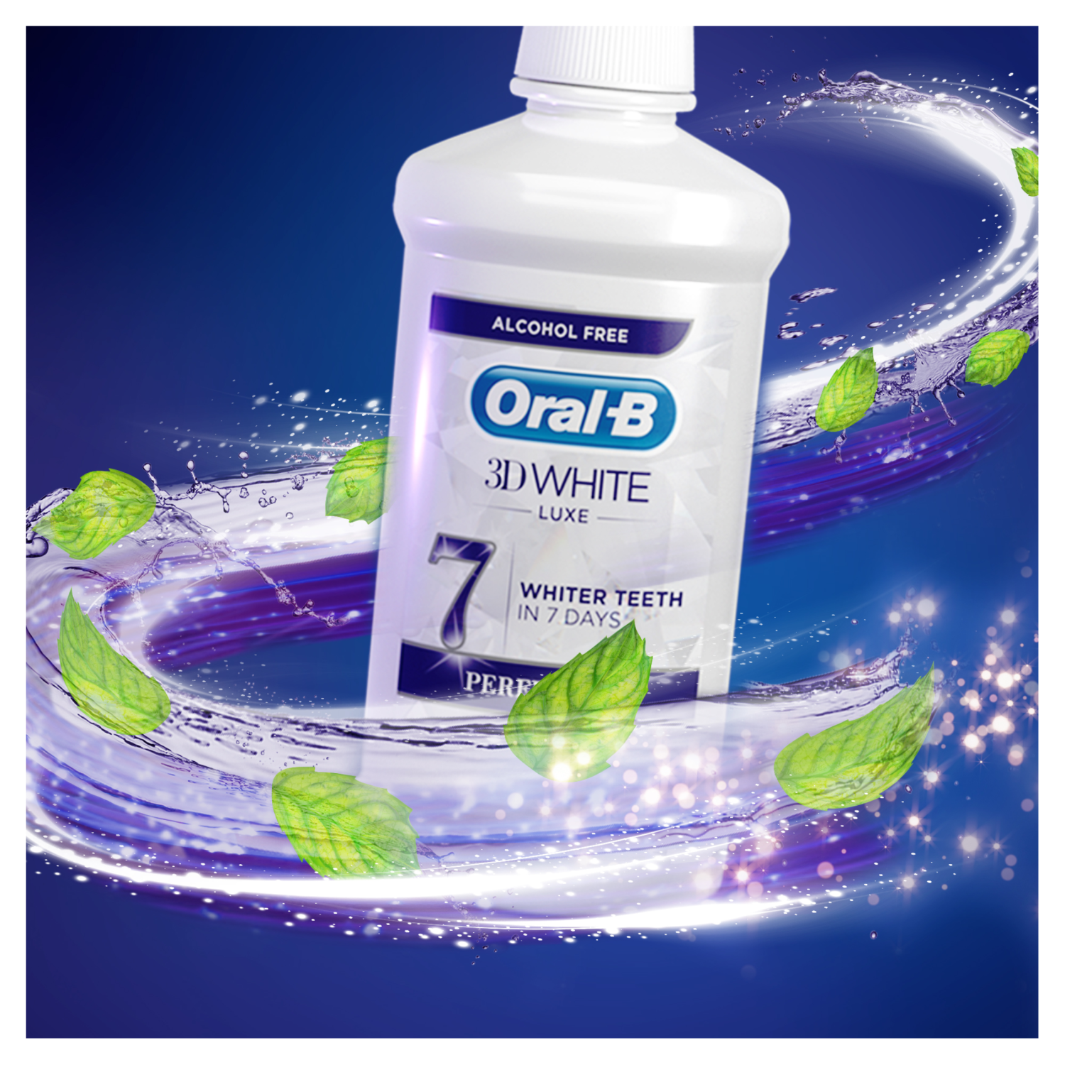 Oral-B mouthwash 500ml 3D White Luxe Perfection