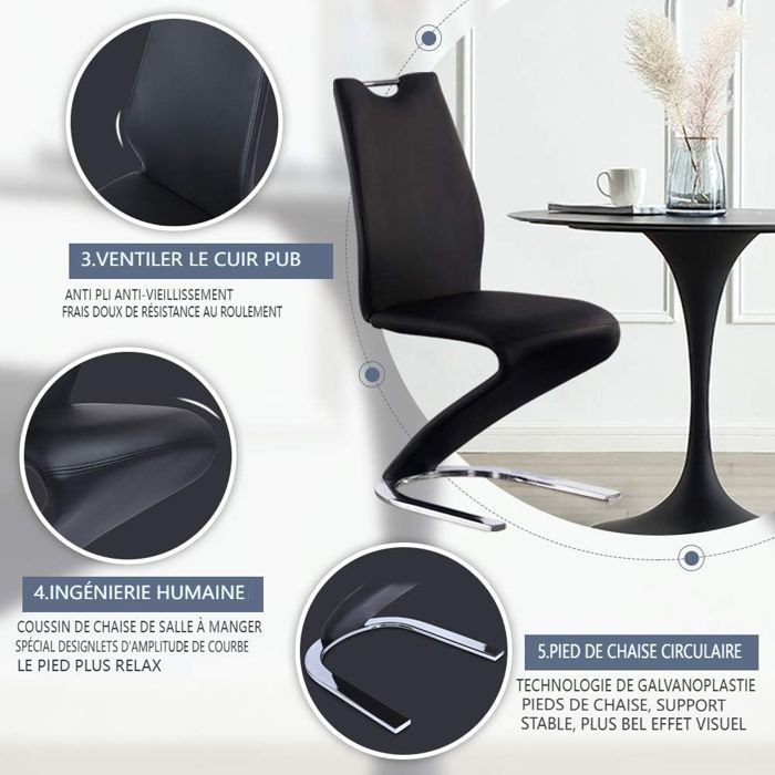 JIEXI Chaise de salle à manger originale pour adultes, chaise de bureau scandinave pour adultes