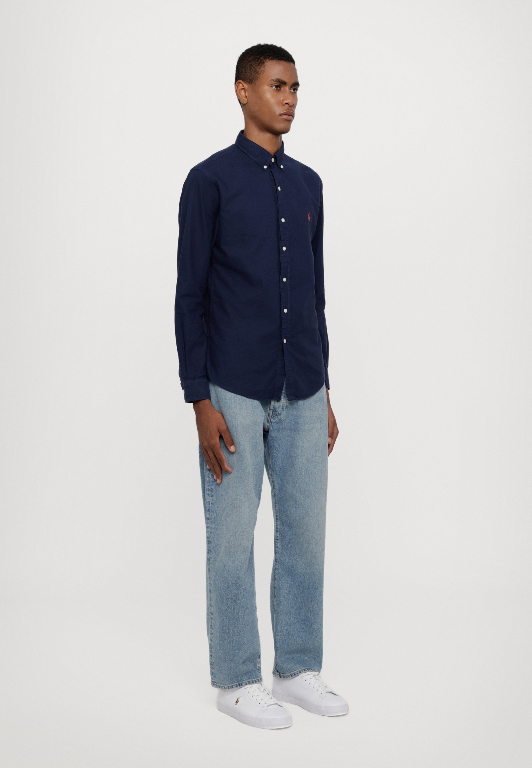 Polo Ralph Lauren CHEMISE SPORT À MANCHES LONGUES - Chemise - bleu marine/jaune croisière