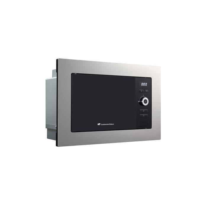 Forno a microonde da incasso CONTINENTAL EDISON MO20IXES, nero e acciaio inox, L59,5 x P34,5 cm, 20 litri