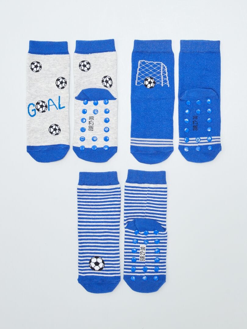 Juego de 3 pares de calcetines antideslizantes - GRIS