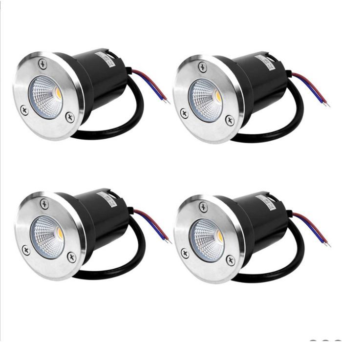 Foco empotrable de suelo para exteriores AIMOONSA - 4x5W - 12-24V - IP67 - Blanco cálido