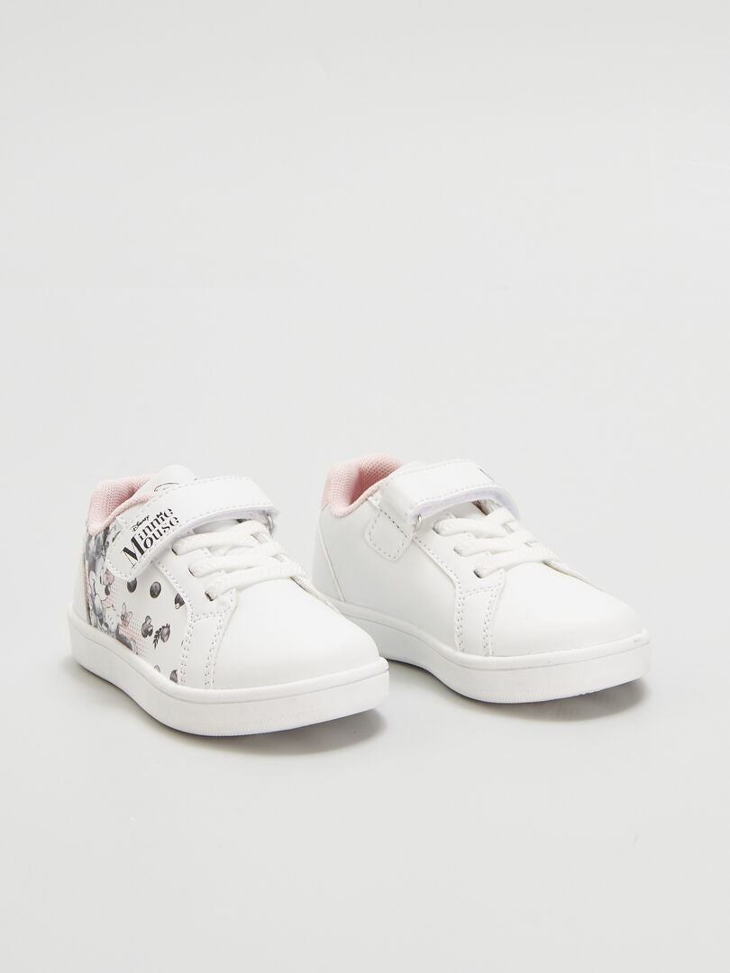 Zapatillas Minnie Mouse con velcro - BLANCAS