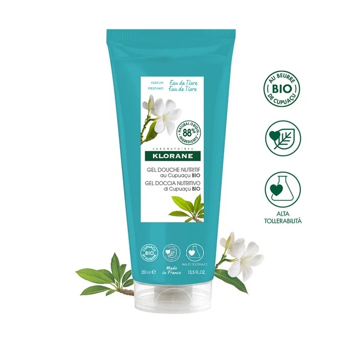 KLORANE Klorane Shower Gel Eau De Tiarè 200 ml Limpeza suave
