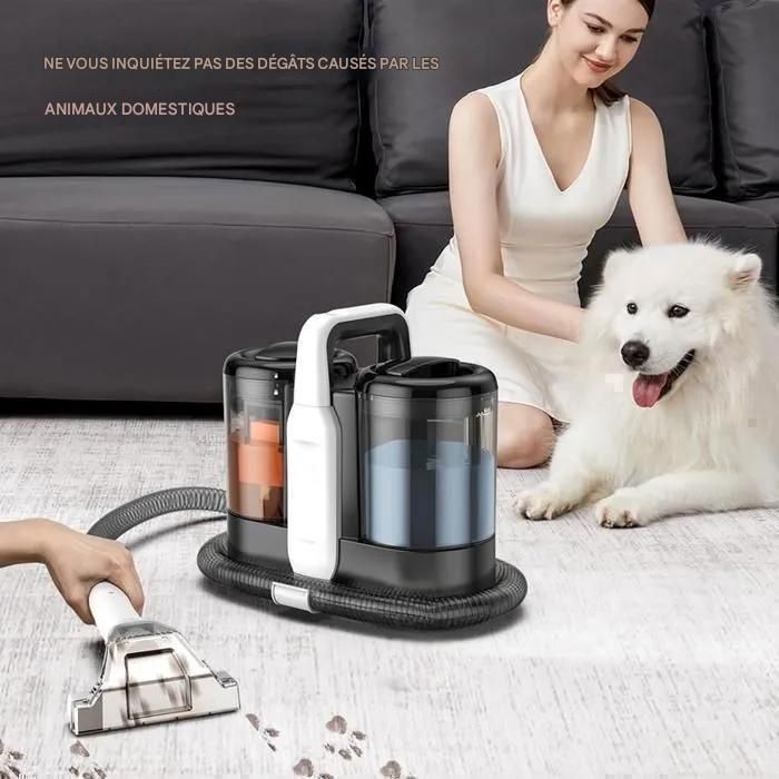 Portable Stain Remover - 500W/15 Kpa/1.3M Hose - 3M Power Cord - 0.8L/1.5L Tank - Water Vacuum Cleaner