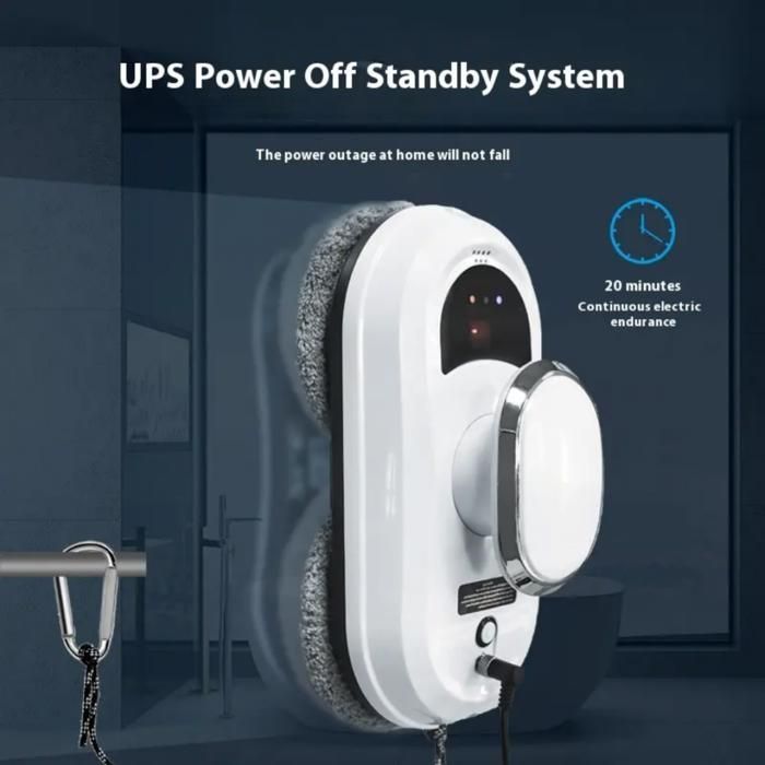 Intelligent automatic electric window cleaner with powerful suction, AI, anti-fall protection, and long battery life