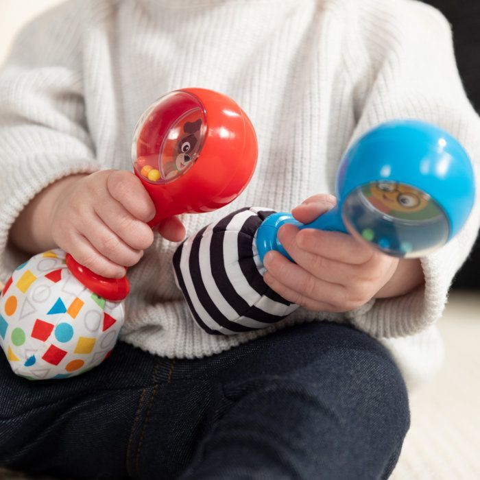 BABY EINSTEIN- Coffret cadeau bébé musical Jingle & Jam 3 jouets musicaux: mini tambourin, 2 maracas, piano bébé