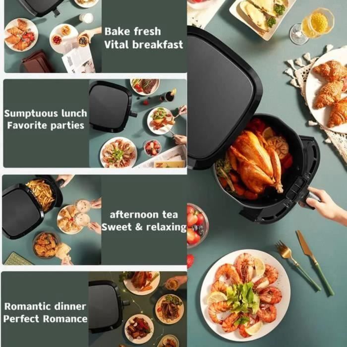 FOLAYA Air Fryer - 4L - 1100W - Variable Temperature - Non-Stick Basket