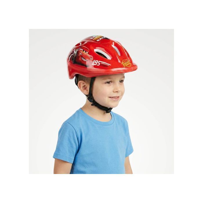 DISNEY Cars Safe Bike Helmet for Boys, Lightweight, Adjustable 52-56 cm