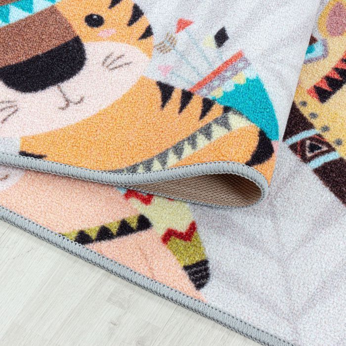 Carpetsale24 Tapis enfant tapis d'éveil tapis la marelle color gris 80x120 cm tapis chambre enfant tapis chambre bébé
