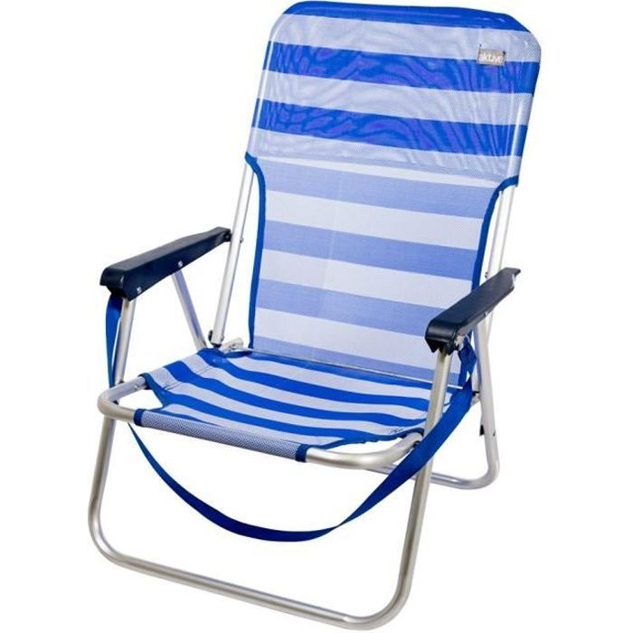 Sedia da spiaggia - Aktive - Marinera - Alluminio - Textilene - 55x35x72 cm