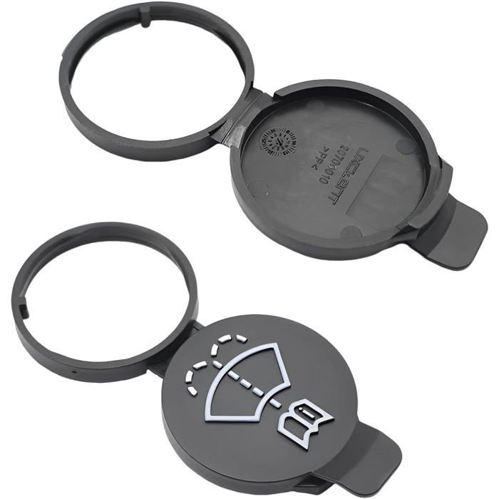 Set of 2 universal car windshield washer reservoir caps, spare parts, compatible, easy installation