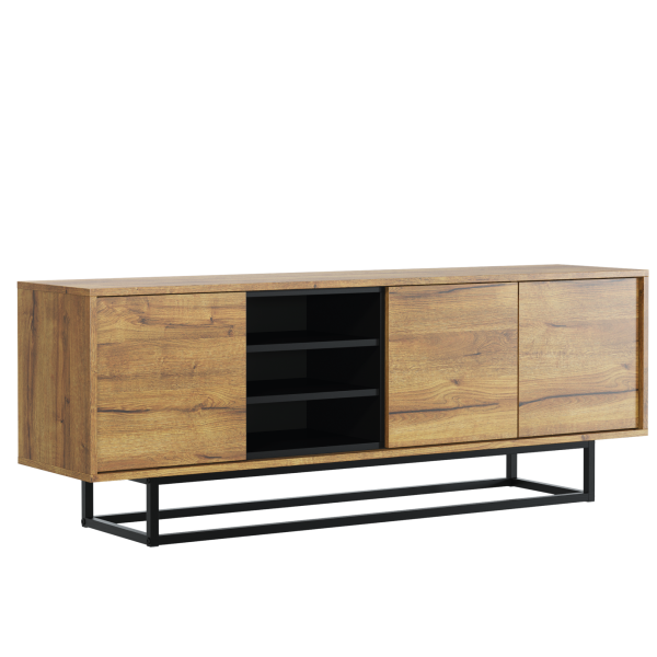 Szafka RTV 150cm Loft ONE FURNITURE - Laminat Dębowy